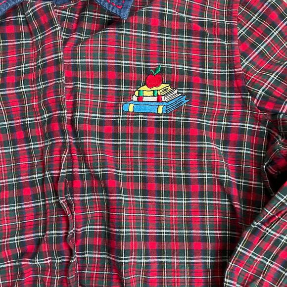 Cabin Creek Plaid Flannel Women's M Cottagecore Teachercore Vintage 90s - Picture 6 of 11